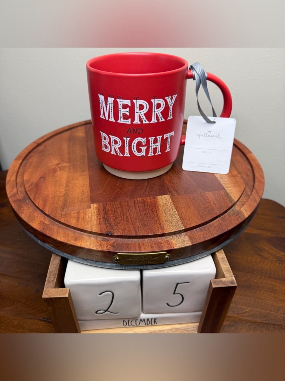 HALLMARK MERRY AND BRIGHT Christmas mug